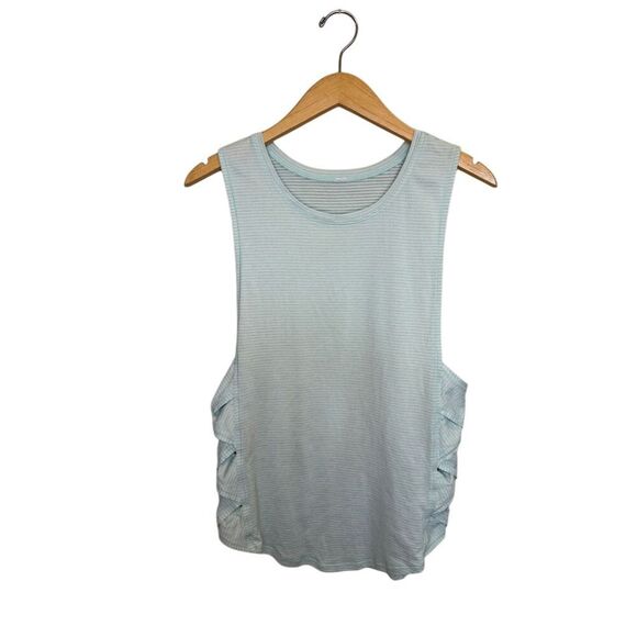 Lululemon Women's Var-City Muscle Tank Top Size 4 Heathered Sea Mist Blue W1J34S - Picture 1 of 10